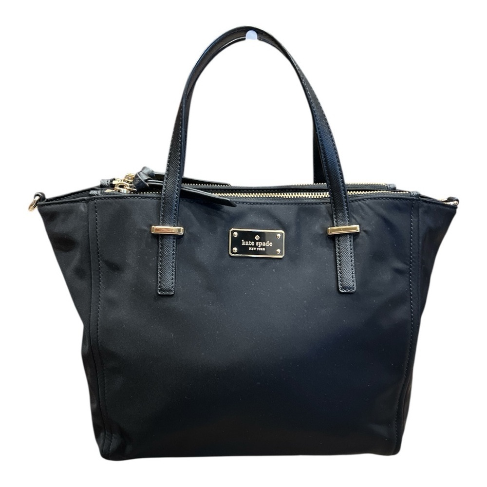 KATE SPADE NEW YORK Wilson Road Alyse Satchel Bag in Black Nylon #WKRU4715 - Picture 1 of 12
